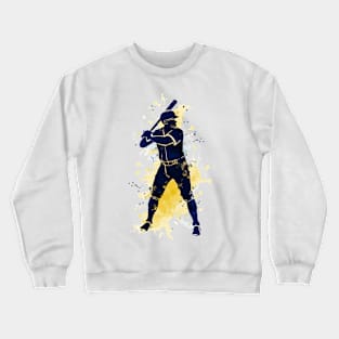 Baseball player silhouette Crewneck Sweatshirt